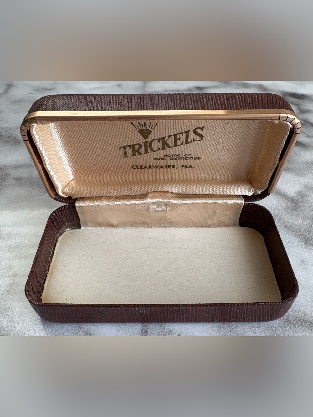 Vintage Trickels Jewelers Jewelry Box Mid Century Clearwater Florida